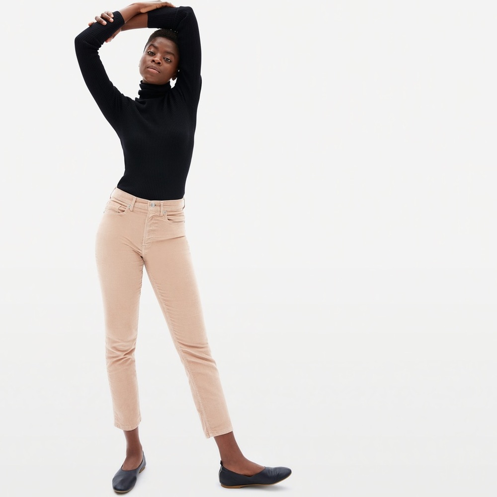 Everlane Cheeky Straight Corduroy Pants 27 / Pink